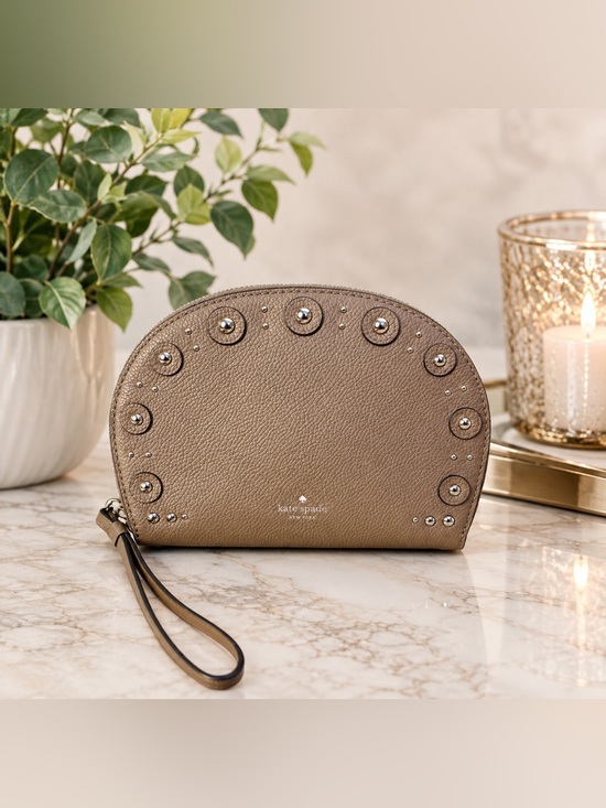 kate spade Handbags - Light Brown Kate Spade Leather Wristlet Clutch. New Condition.